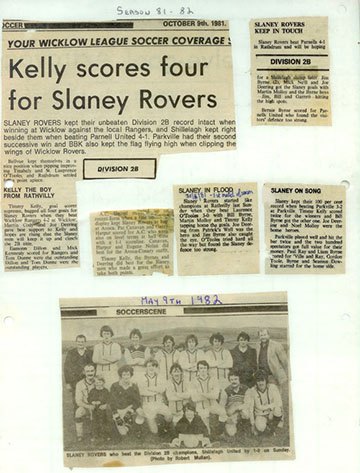 Press Cuttings from Season 1981-1982